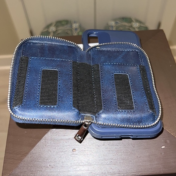 iPhone 11 Pro Max XS XR SE2020 Zipper Leather Wallet Case Card Holder Cover Used - Picture 11 of 15